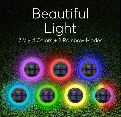 (6er-Pack) Lighteme Colorize Solarleuchten Farbwechsel-Ringleuchten im Boden 