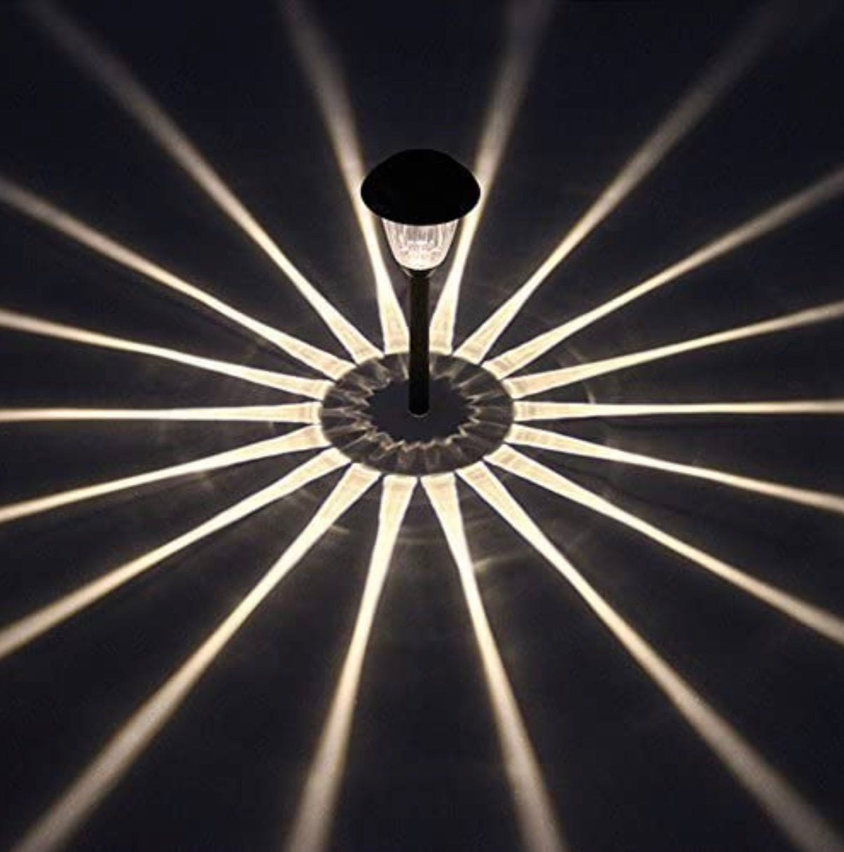 Lighteme Solar Outdoor Pathway Lights Stainless Steel And Glass LED Lights- 8 Pack