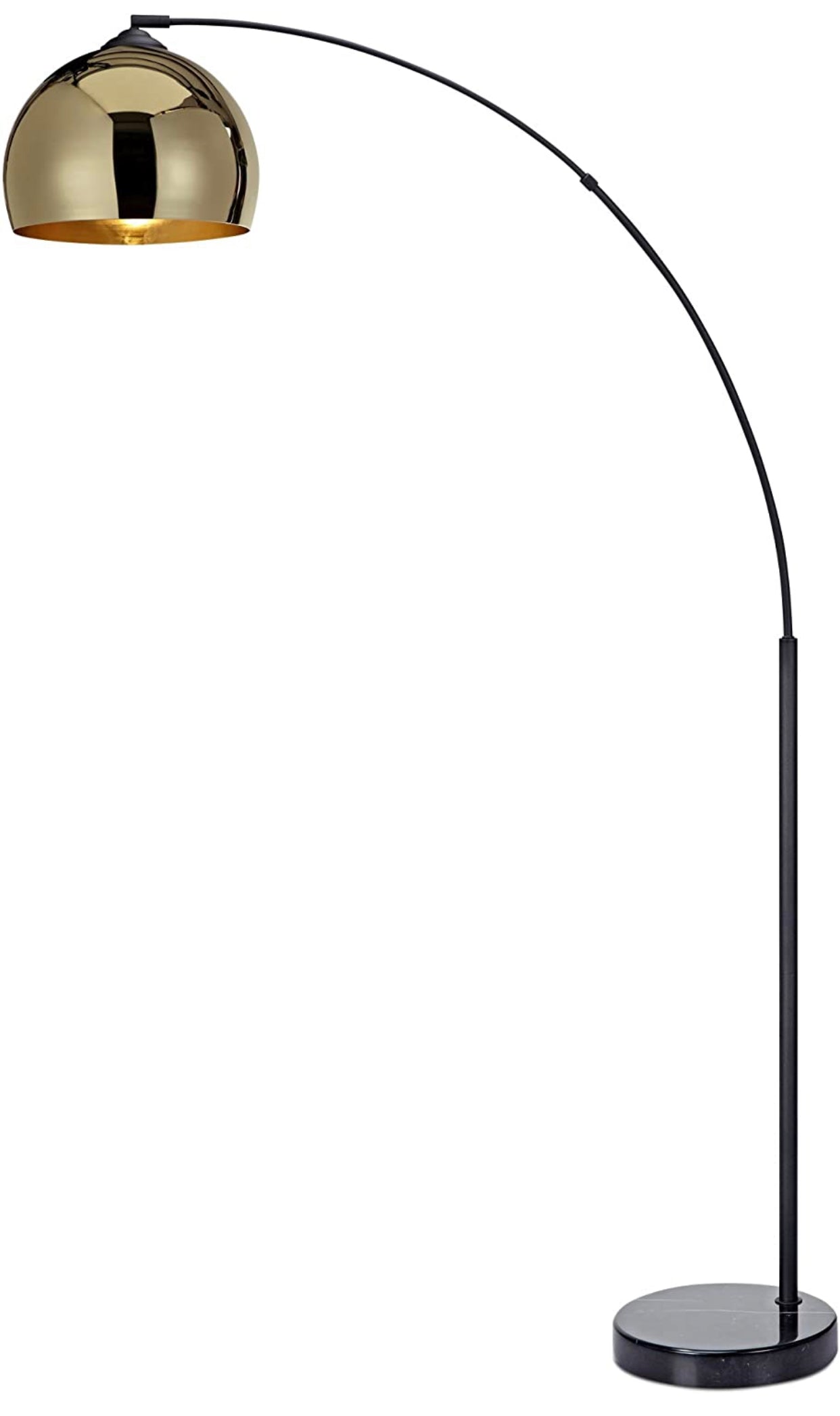 Lighteme Over The Couch Arc Floor Lamp with Globe Shade, Matches Your Living Room Decor - Standing Light Tall (4-Colors)