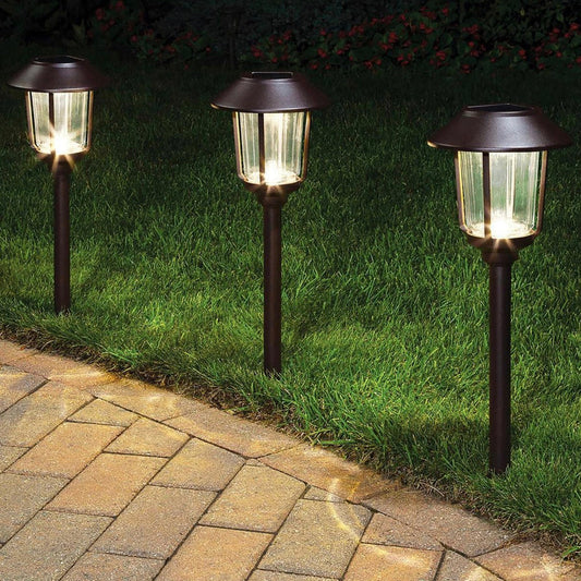 Lot de 6 lampes solaires Lighteme 15 lumens, aluminium et verre