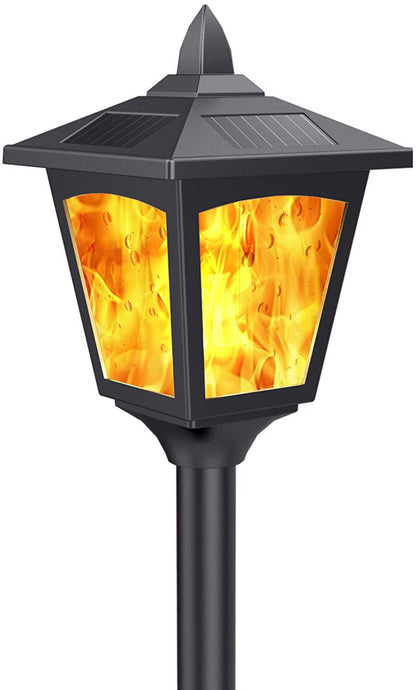 Lampes solaires de jardin Lighteme - Torches décoratives pour patio extérieur, 43 po, lampes de clôture à flammes - Lot de 2 