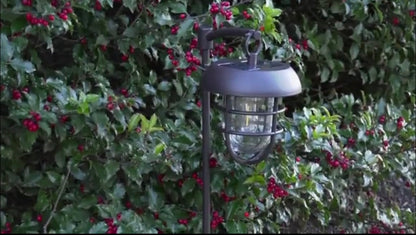 Lampes solaires LED suspendues Lighteme sur poteau métallique Shepherds Hook (lot de 4)