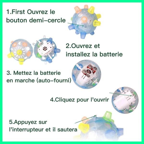 Balle d'activité sautante Lighteme pour chiens