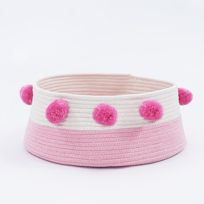 Lighteme knitting Nordic Style Pompoms Cat Bucket Nest (5 colors)