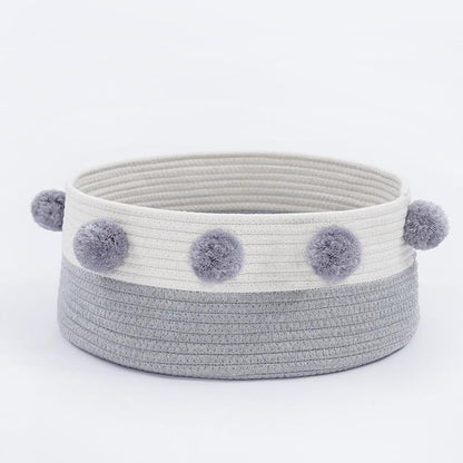 Lighteme knitting Nordic Style Pompoms Cat Bucket Nest (5 colors)