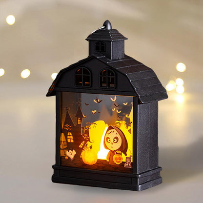 Lanterne d'Halloween vintage Lighteme avec bougie sans flamme - Lot de 4