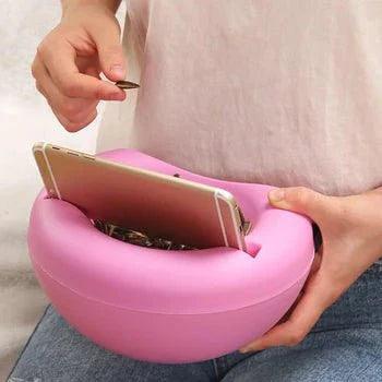 Lighteme (1+1 Gratis) Snackschale Snackschale mit Smartphone-Halter