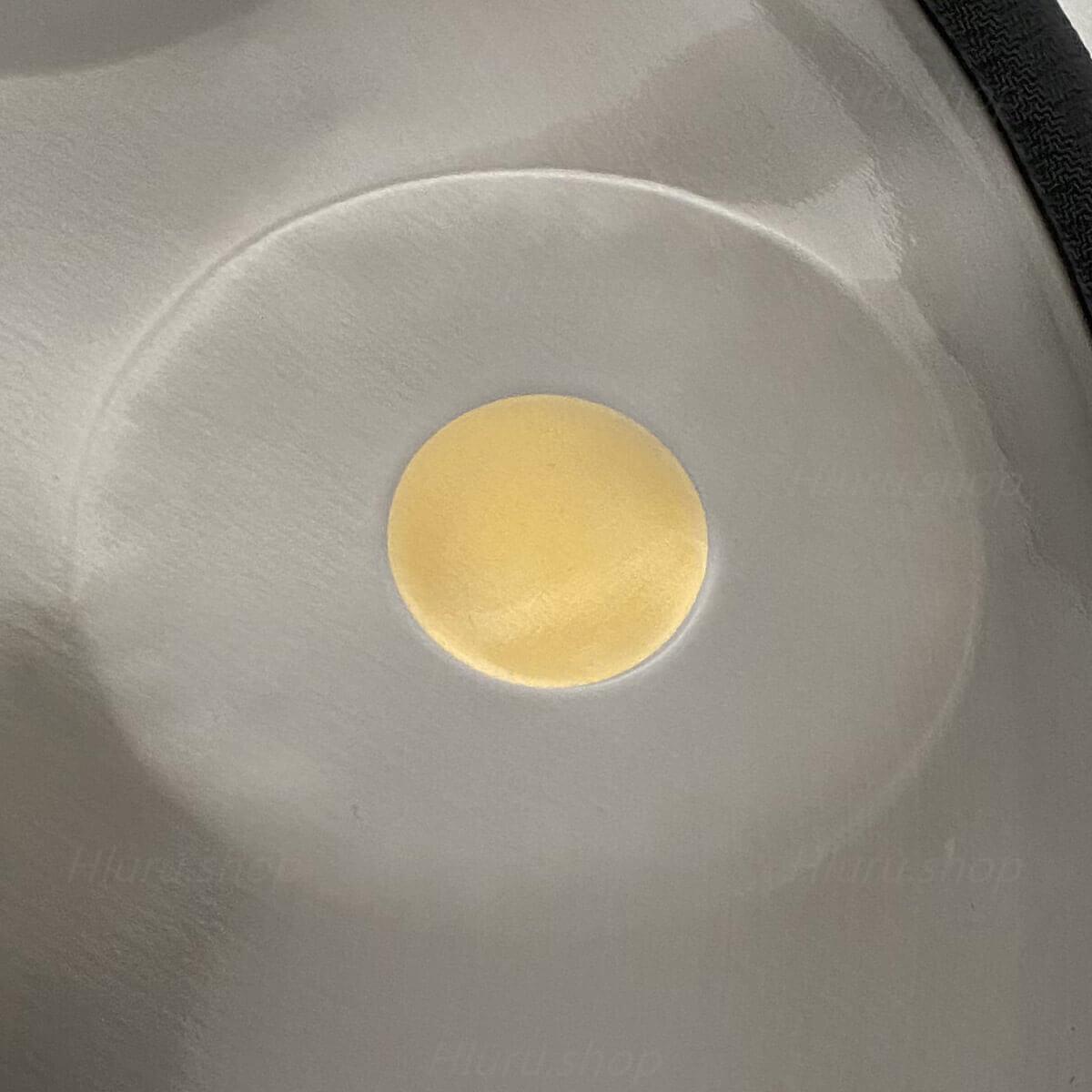 MiSoundofNature King Custom F3 Low Pygmy Scale 22 Inch 10/10+2 Notes Stainless Steel / Nitride Steel Handpan Drum