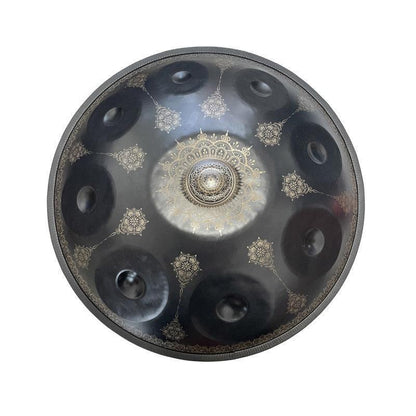 MiSoundofNature Handpan en acier nitrure F3 fait à la main avec motif mandala personnalisé 22 pouces 9/10/11/12 notes Hanging Drum