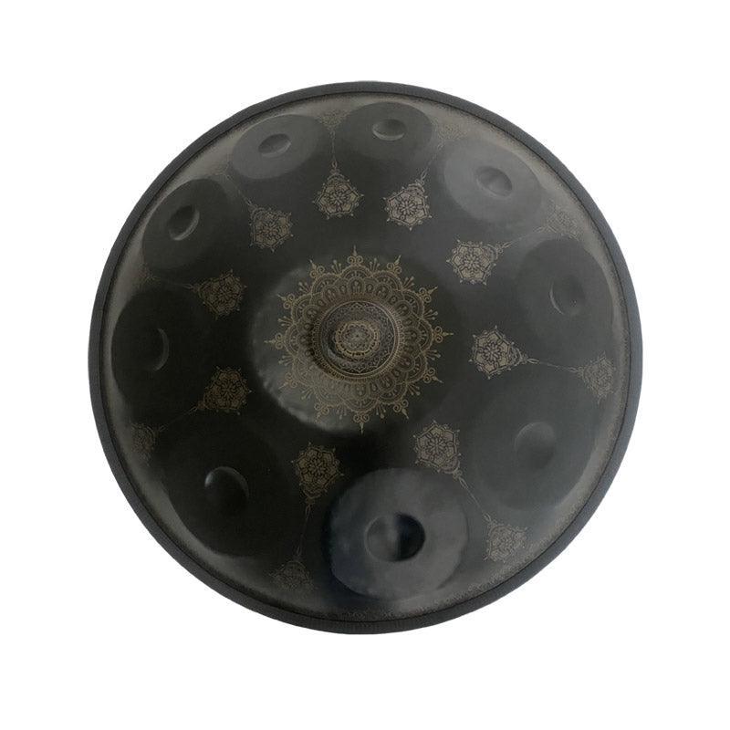 MiSoundofNature Handpan en acier nitrure F3 fait à la main avec motif mandala personnalisé 22 pouces 9/10/11/12 notes Hanging Drum