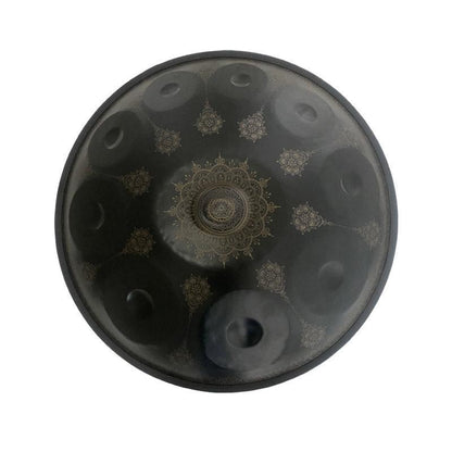 MiSoundofNature Handpan en acier nitrure F3 fait à la main avec motif mandala personnalisé 22 pouces 9/10/11/12 notes Hanging Drum