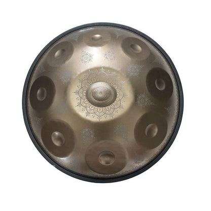 MiSoundofNature Mandala Pattern Handmade Custom F3 Stainless Steel Handpan Drum 22 Inch 9/10/11/12 Notes Hang Drum Instrument