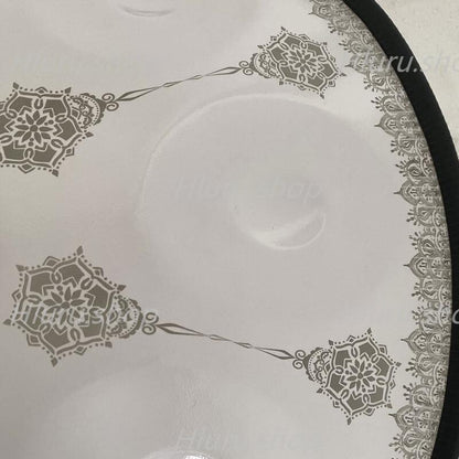 MiSoundofNature Mandala Pattern Handmade Custom F3 Stainless Steel Handpan Drum 22 Inch 9/10/11/12 Notes Hang Drum Instrument