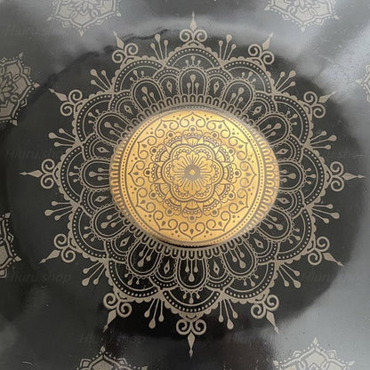 Royal Garden Individuelle F3 22 Zoll 10 Noten Edelstahl/Nitridstahl Handpan Drum mit Mandala-Muster