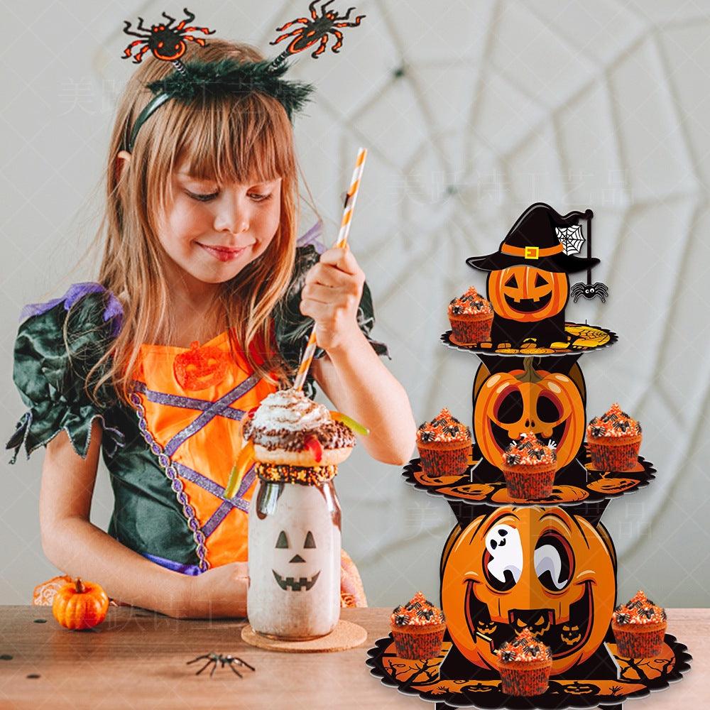 Présentoir à cupcakes Lighteme sur le thème d'Halloween