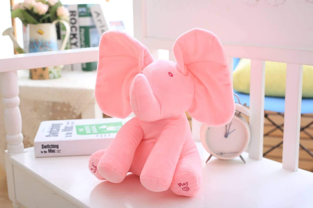 Lighteme Peek-a-Boo Animated Talking & Singing Elephant Plush Toy