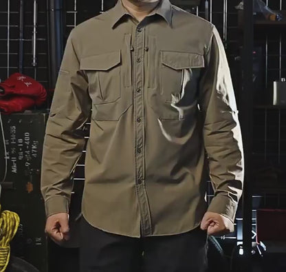 Lighteme Tactical Herren Langarmhemd, Stretchstoff, warme Jacke für den Winter