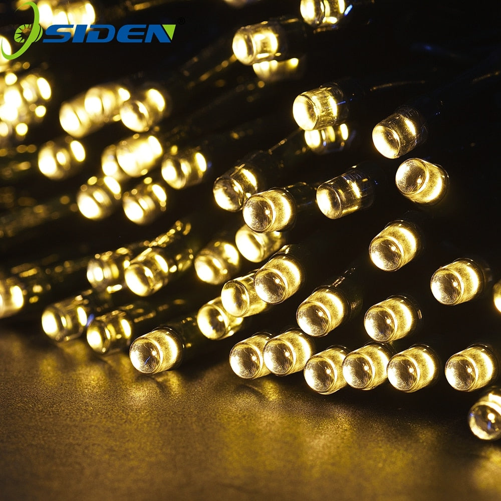 Lighteme 33Ft Solar-LED-Lichterkette 100LED Hellgrünes Kabel 