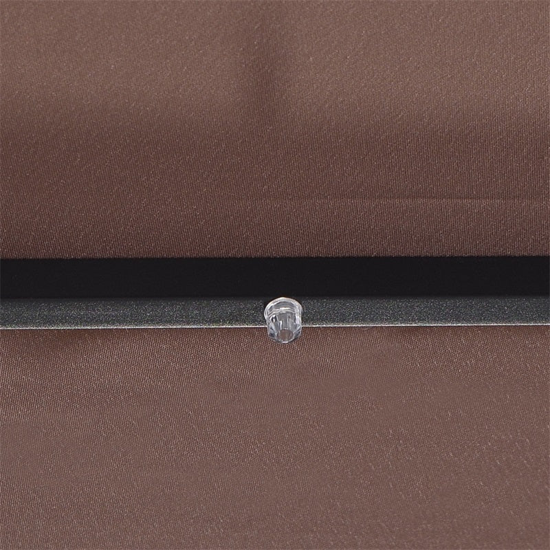 Parasol de patio solaire Lighteme de haute qualité de 10 pieds avec manivelle, lumières LED à énergie solaire, 8 parasols de plage extérieurs de protection UV fermes