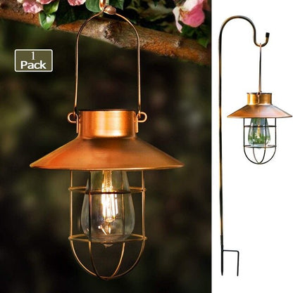 Lighteme Solar-Laterne zum Aufhängen mit Hirtenhaken, 78,7 cm 