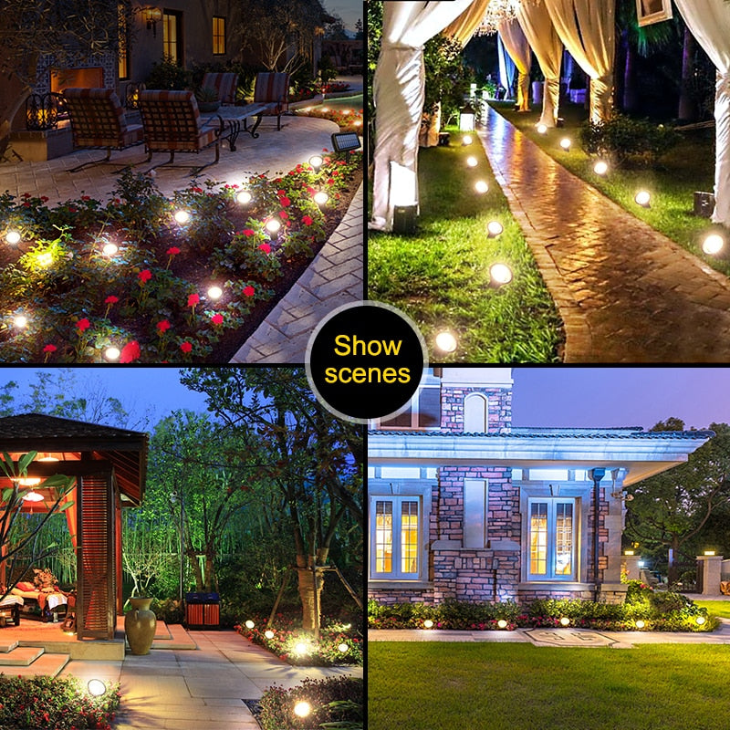 Lighteme Solar In-Ground String Pathway Lights 10-in-1