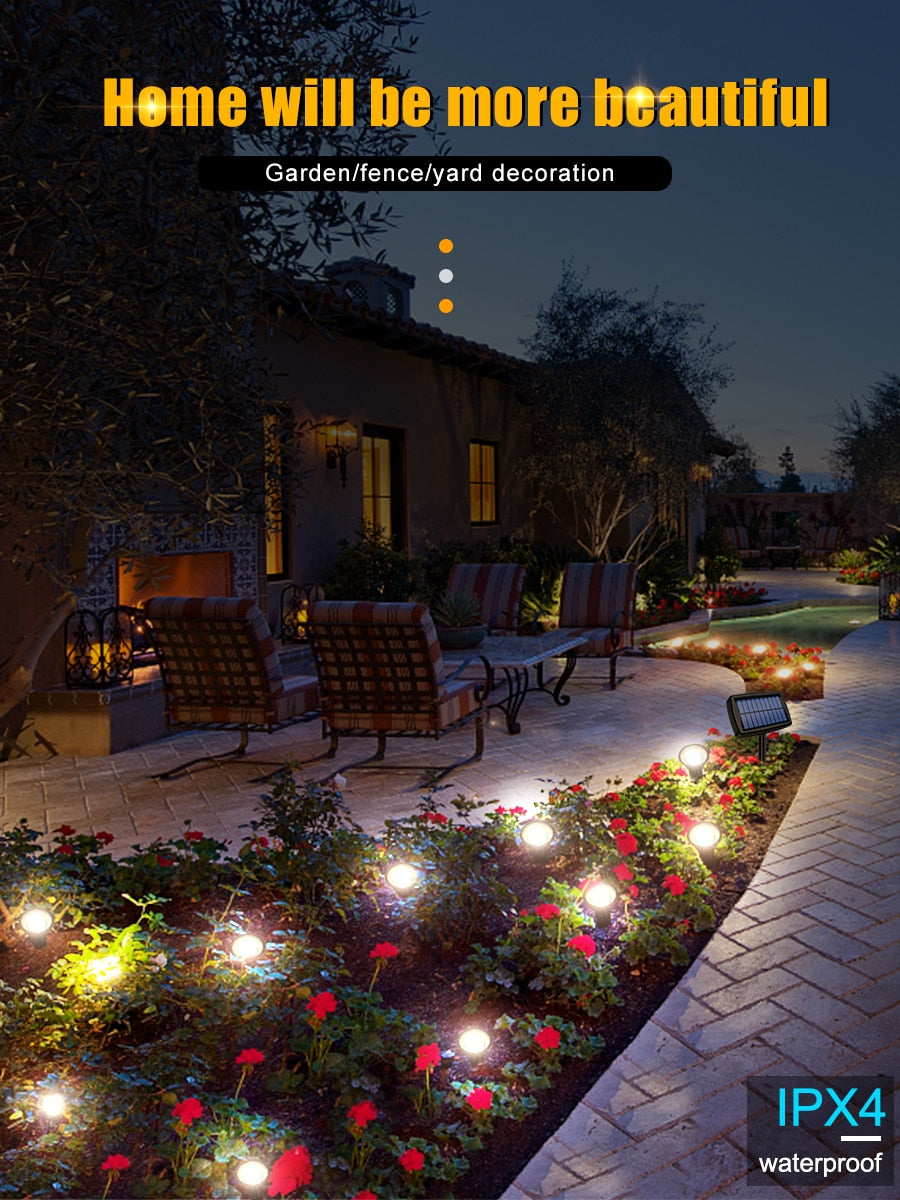 Lighteme Solar In-Ground String Pathway Lights 10-in-1