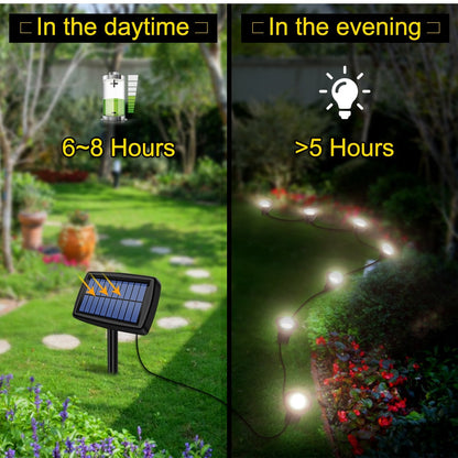 Lighteme Solar In-Ground String Pathway Lights 10-in-1