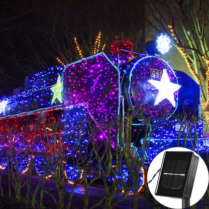 Lighteme 33Ft Solar-LED-Lichterkette 100LED Hellgrünes Kabel 