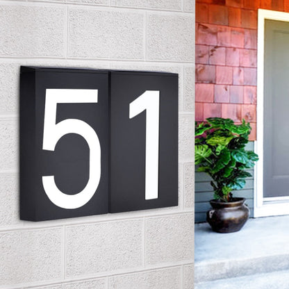 Lighteme LED Numéro de maison Énergie solaire Numérique Hotal Porte Mur Lumière Solaire Numéro d'adresse Lampe Plaque de numéro de rue personnalisée