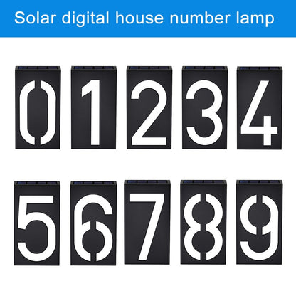 Lighteme LED Numéro de maison Énergie solaire Numérique Hotal Porte Mur Lumière Solaire Numéro d'adresse Lampe Plaque de numéro de rue personnalisée