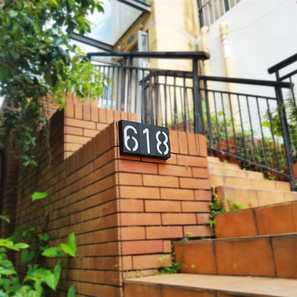Lighteme LED Numéro de maison Énergie solaire Numérique Hotal Porte Mur Lumière Solaire Numéro d'adresse Lampe Plaque de numéro de rue personnalisée