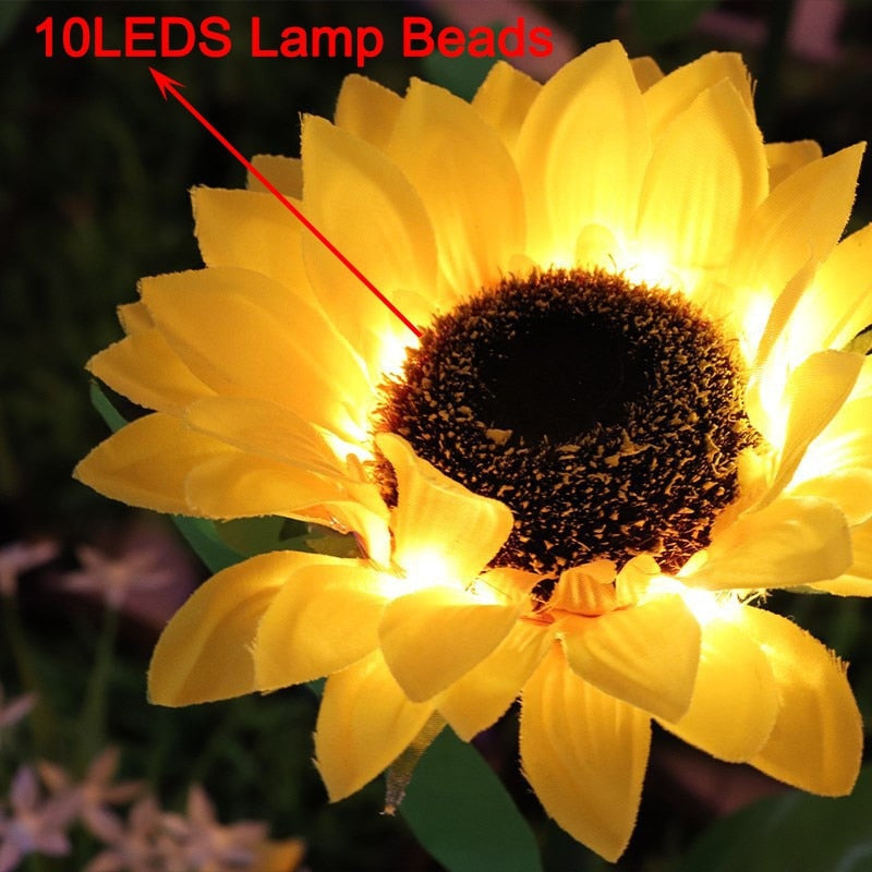 Lampes solaires tournesol Lighteme (lot de 4) 
