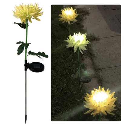 Lampe solaire LED Lighteme, chrysanthème artificiel (lot de 3)