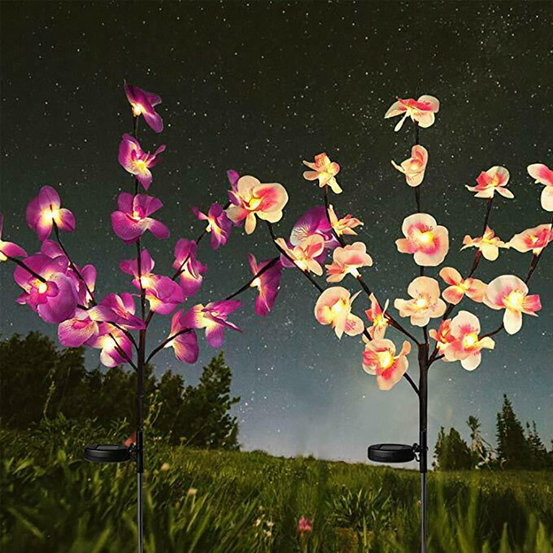 Lighteme 2er-Pack Solar-Orchideen-Blumenlichter - 40 Blumen 