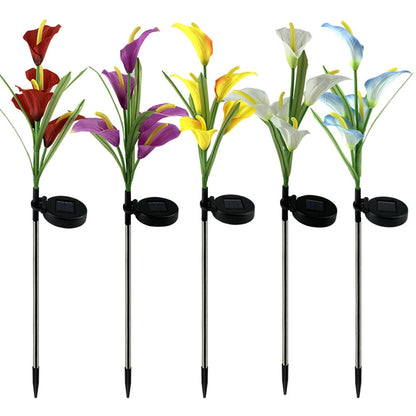 Lot de 4 lampes solaires à LED 4 couleurs Calla commun Lighteme 