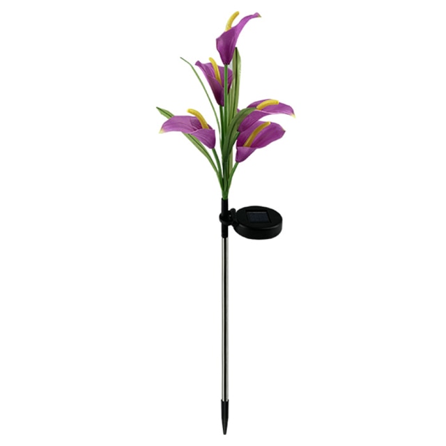 Lot de 4 lampes solaires à LED 4 couleurs Calla commun Lighteme 