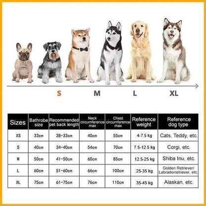 Peignoir pour chien Lighteme