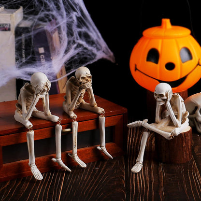 Décorations squelettes d'Halloween Lighteme | Lot de 3