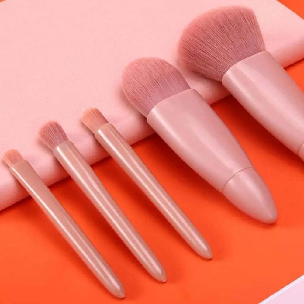Lighteme 5-in-1-Make-up-Pinsel-Set mit Spiegel