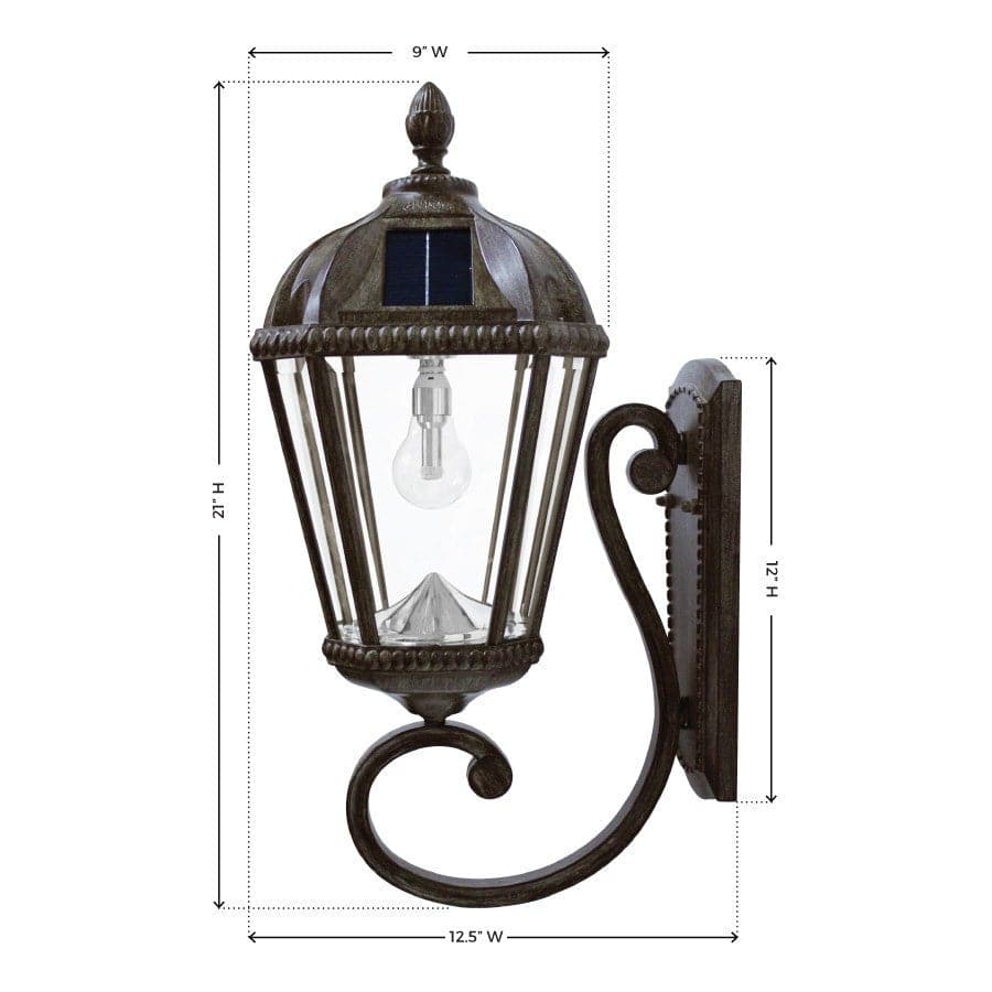 Lampe solaire murale Lighteme - Bronze patiné
