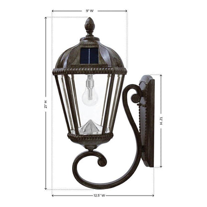 Lampe solaire murale Lighteme - Bronze patiné