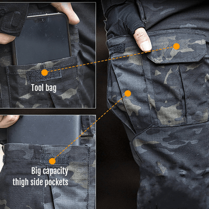 Lighteme IX8 wasserdichte taktische Outdoor-Hose, Dunkel-Multicam