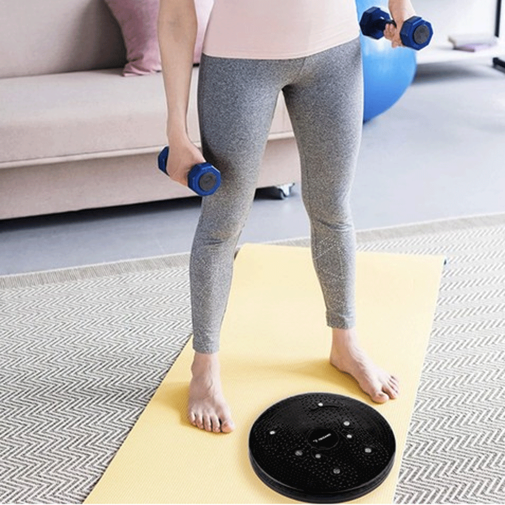 Lighteme Curve Shaper - Disque de torsion pour la taille avec poignées pour l'amincissement, le fitness et l'entraînement de base
