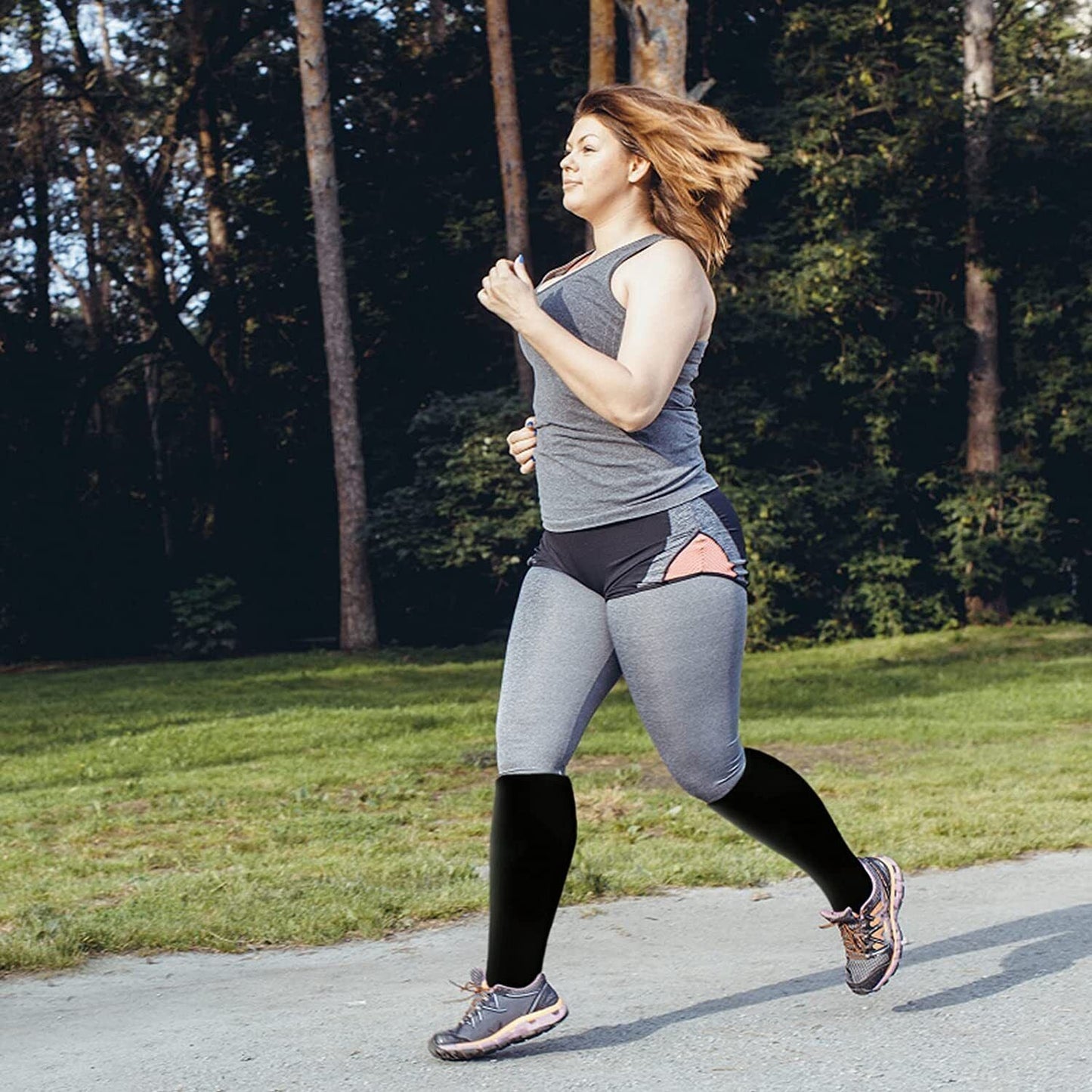 Chaussettes de compression Lighteme pour mollets larges