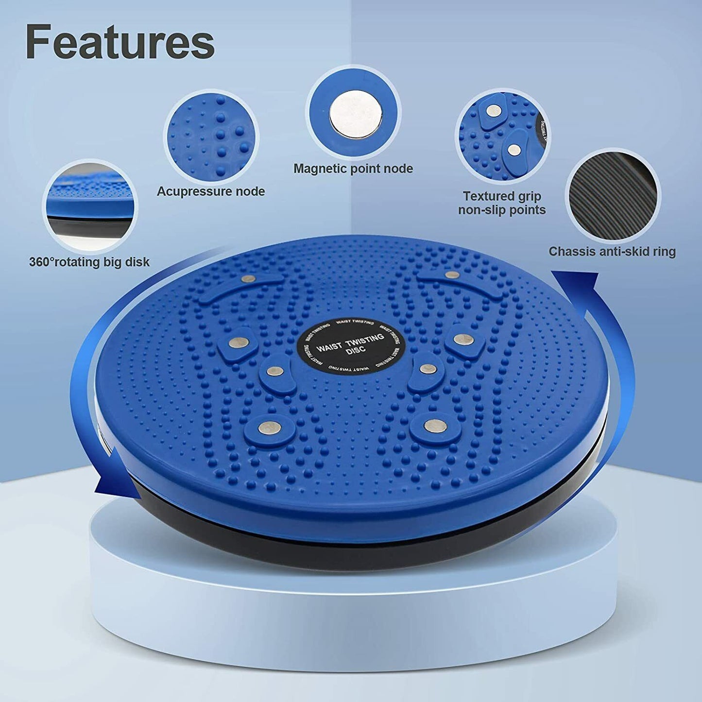Lighteme Curve Shaper - Disque de torsion pour la taille avec poignées pour l'amincissement, le fitness et l'entraînement de base
