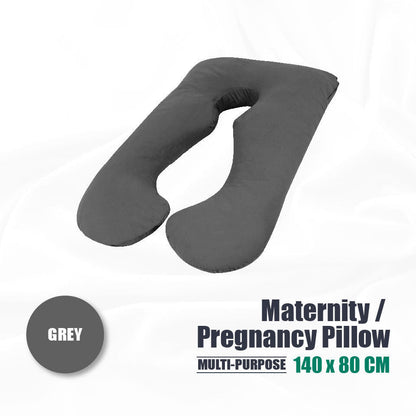 Lighteme All Night Sleep Pregnancy U Pillow with Pillowcase