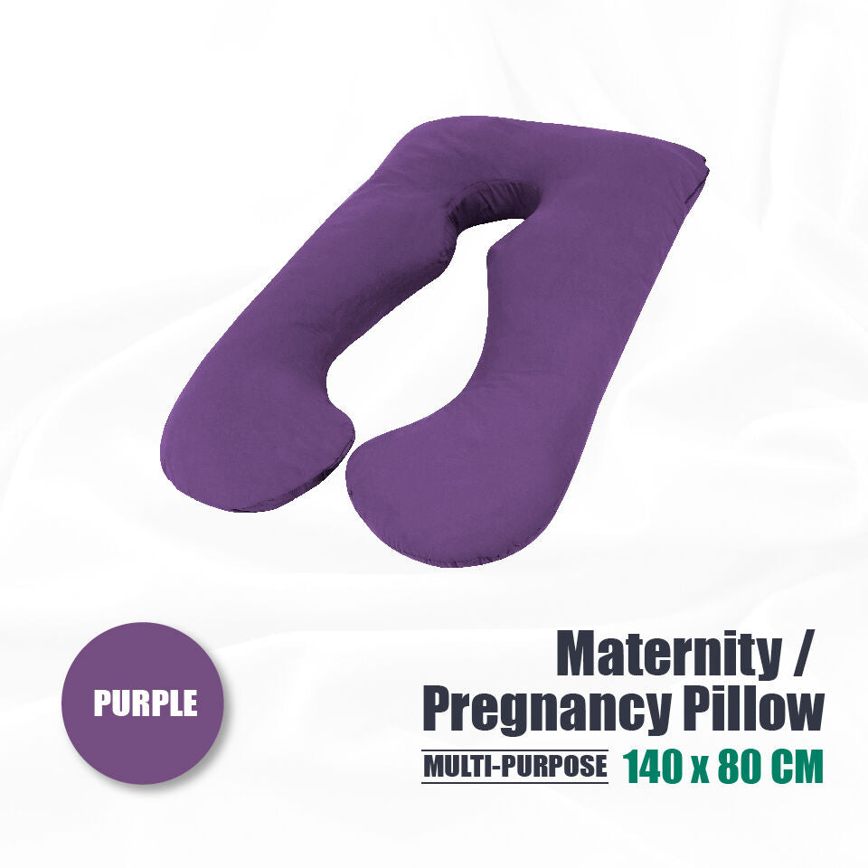 Lighteme All Night Sleep Pregnancy U Pillow with Pillowcase