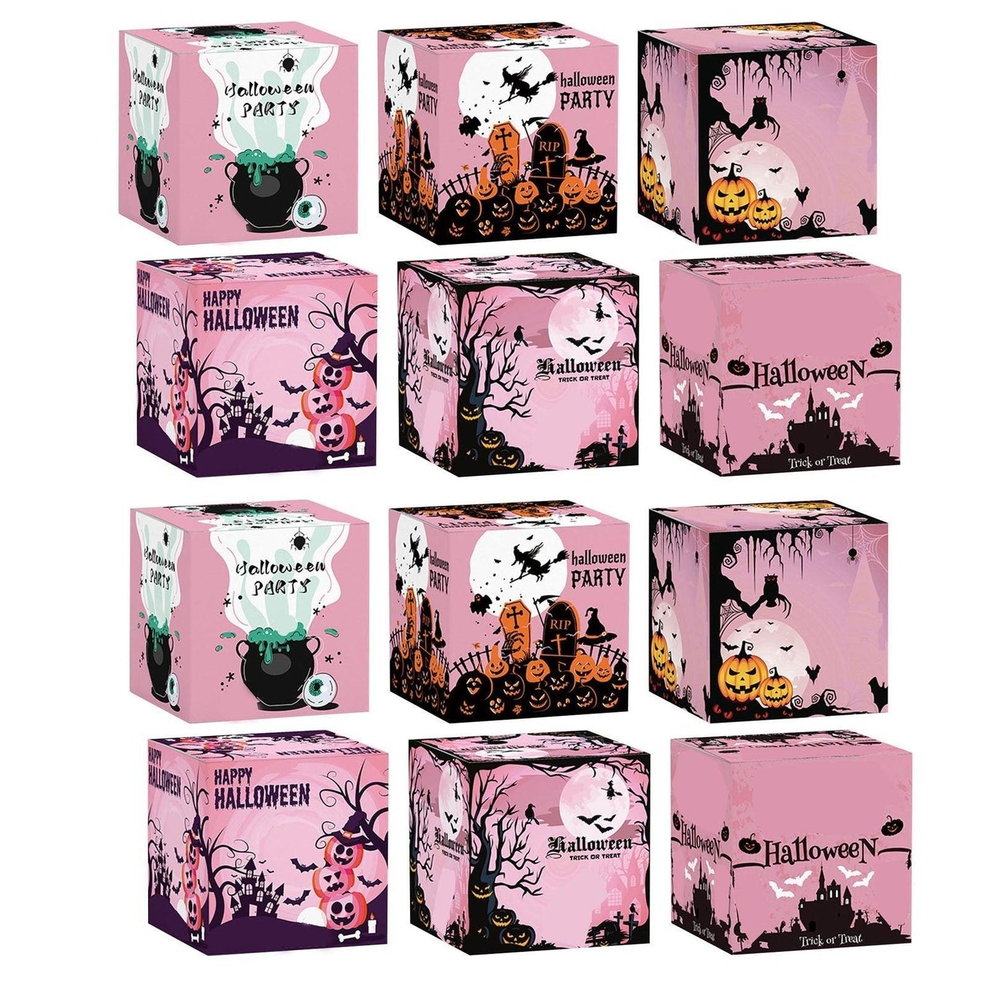Lot de 12 sacs cadeaux Lighteme pour Halloween pour emballage de bonbons et friandises