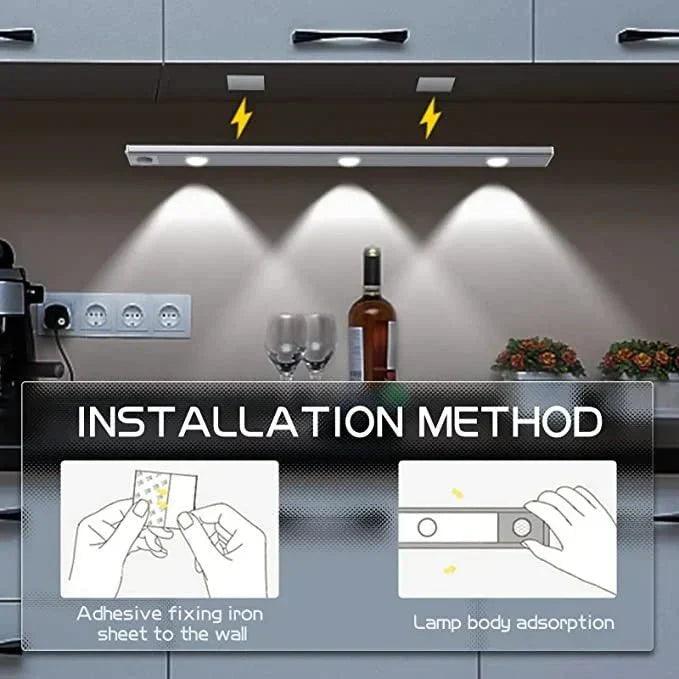 Lighteme LED wiederaufladbare kabellose selbstklebende Induktionsschrankleuchte