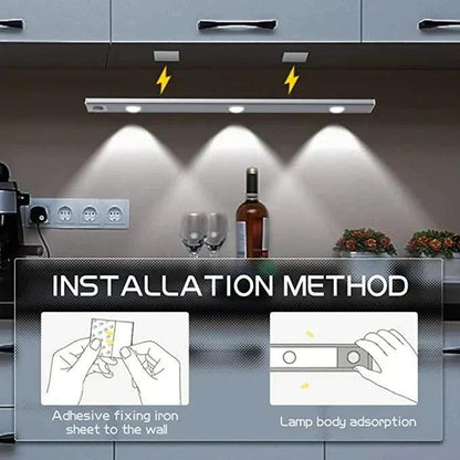 Lighteme LED wiederaufladbare kabellose selbstklebende Induktionsschrankleuchte